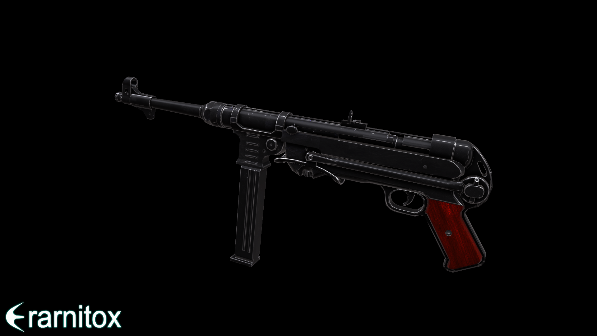 Game ready model of a MP40